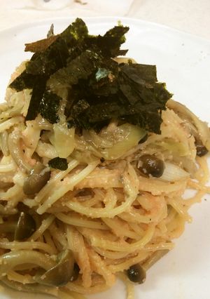 きのこと明太子のパスタ　-レシピのメイン写真