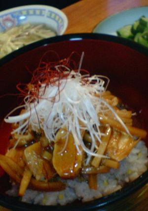鶏肉と筍のオイスター丼-レシピのメイン写真