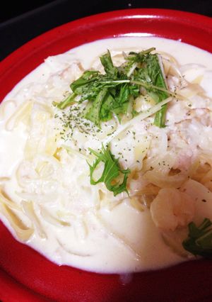 ちょー簡単！シーフードのクリームパスタ-レシピのメイン写真