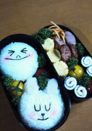 キャラ弁☆LINE♪ムーン＆コニー♪-レシピのメイン写真
