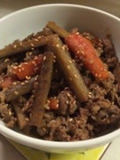 ごぼうと牛肉の甘辛煮-レシピのメイン写真