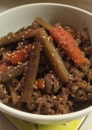 ごぼうと牛肉の甘辛煮-レシピのメイン写真
