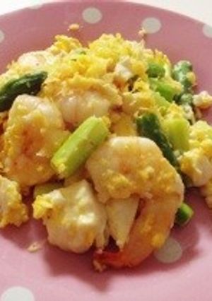 海老とアスパラの春色炒め-レシピのメイン写真