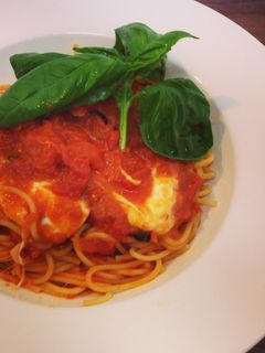 トマトたっぷりモッツァレラチーズパスタ!-レシピのメイン写真