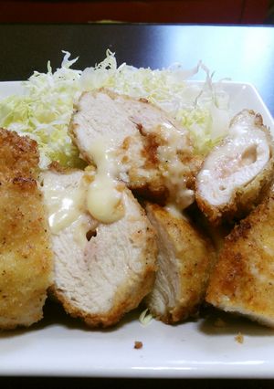 【鶏むね肉カツレツINチーズ&ハム】-レシピのメイン写真