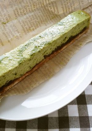 大好評！簡単 あずき入抹茶チーズケーキ♪-レシピのメイン写真