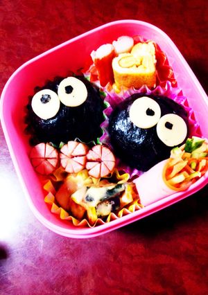 まっくろくろすけのキャラ弁-レシピのメイン写真