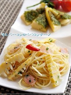 春味♪筍とベーコンのペペロンチーノ-レシピのメイン写真