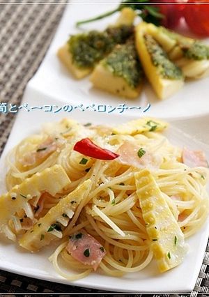 春味♪筍とベーコンのペペロンチーノ-レシピのメイン写真