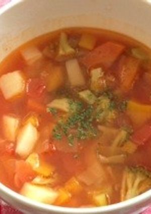 野菜たっぷりミネストローネ-レシピのメイン写真