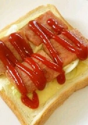 スパムで!!朝のボリュームトースト-レシピのメイン写真