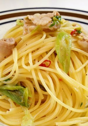 豚肉とネギのパスタ☆バター醤油-レシピのメイン写真