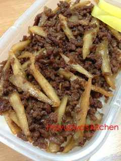 簡単♪弁当レシピ☆満足すき焼き牛そぼろ丼-レシピのメイン写真