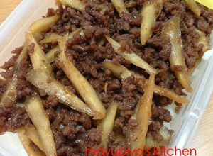 簡単♪弁当レシピ☆満足すき焼き牛そぼろ丼-レシピのメイン写真