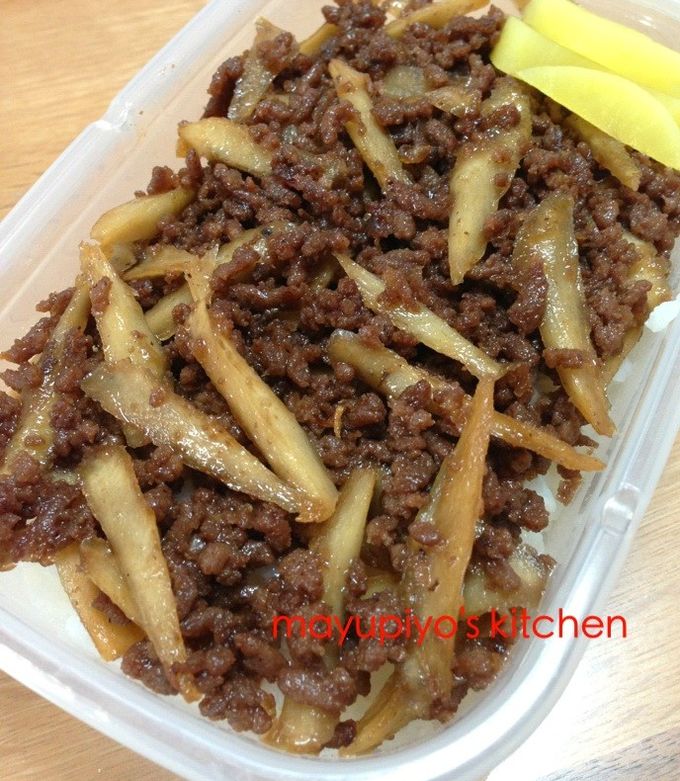 簡単♪弁当レシピ☆満足すき焼き牛そぼろ丼-レシピのメイン写真