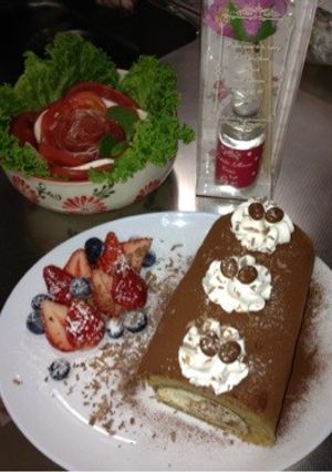 母の日♡ふわふわロールケーキ♪-レシピのメイン写真
