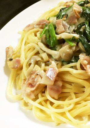 ほうれん草とベーコンのクリームパスタ！！-レシピのメイン写真