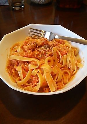 なんちゃって蟹のトマトクリームパスタ-レシピのメイン写真
