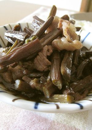 牛肉とワラビの煮物　レンジで簡単-レシピのメイン写真