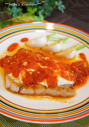 ポークソテー*チーズ＆トマトソースで*-レシピのメイン写真