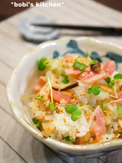 簡単♬【ベーコンとエリンギの混ぜご飯】-レシピのメイン写真