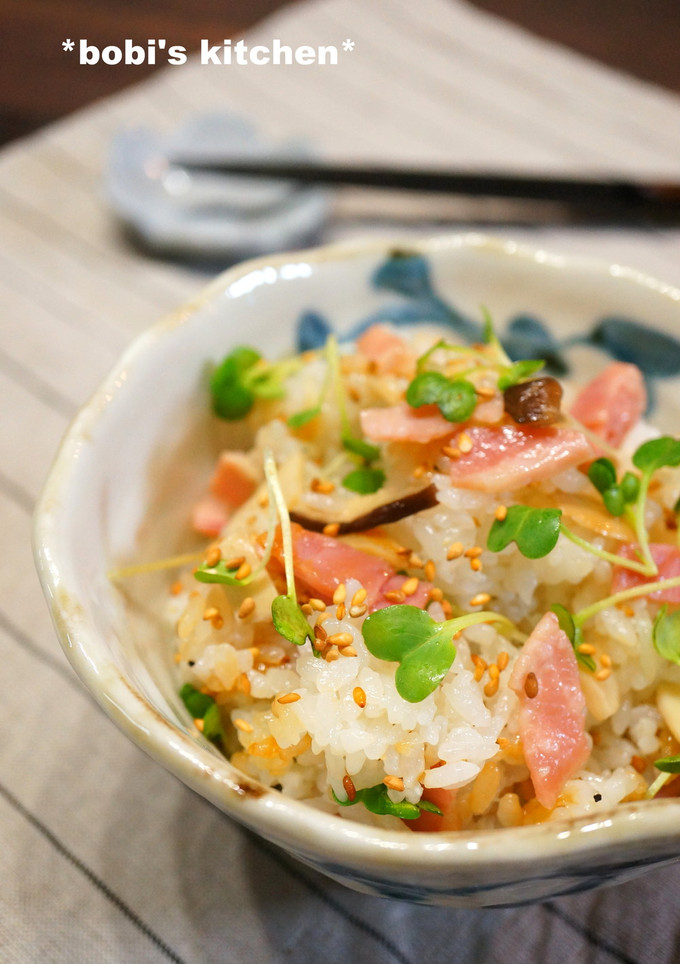簡単♬【ベーコンとエリンギの混ぜご飯】-レシピのメイン写真