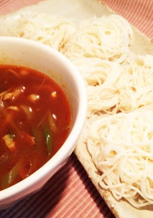 熱々❗️スープカレーつけそうめん-レシピのメイン写真