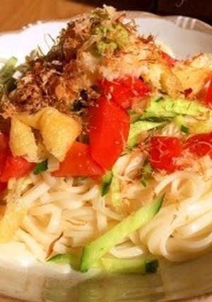 塩麹と山葵の冷やし野菜うどん-レシピのメイン写真