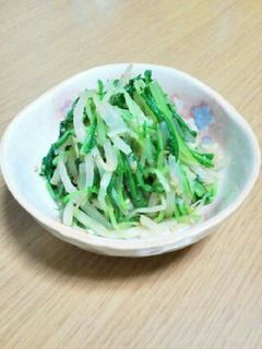簡単!!もやしと水菜のゴマ和え♪-レシピのメイン写真