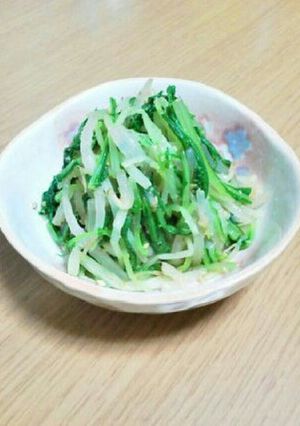 簡単!!もやしと水菜のゴマ和え♪-レシピのメイン写真