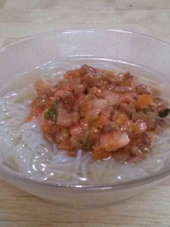 アレンジ納豆☆冷麺-レシピのメイン写真