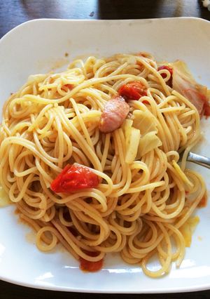 プチトマトとキャベツのパスタ-レシピのメイン写真