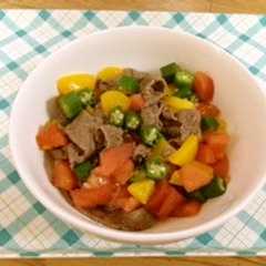 夏野菜の彩り丼-レシピのメイン写真