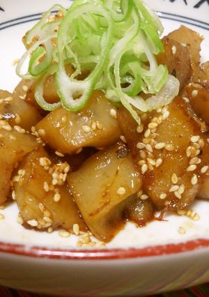 蒟蒻のピリ辛胡麻炒め-レシピのメイン写真