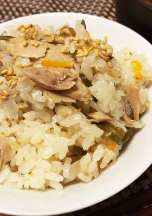 ツナと塩昆布の炊き込みご飯-レシピのメイン写真