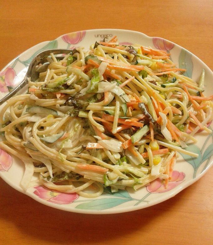 我が家の定番☆スパゲティサラダ by みさチン 【クックパッド】 簡単