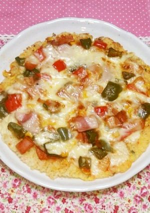 残ったご飯でライスピザ♡照り焼きチキンも-レシピのメイン写真