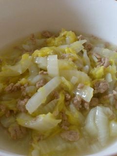 簡単!白菜と豚ひき肉の中華風炒め-レシピのメイン写真
