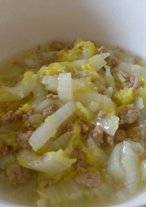 簡単！白菜と豚ひき肉の中華風炒め-レシピのメイン写真
