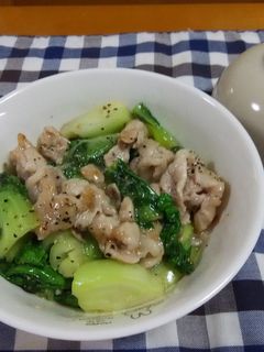 簡単☆豚肉と青梗菜のナンプラー炒め♪-レシピのメイン写真