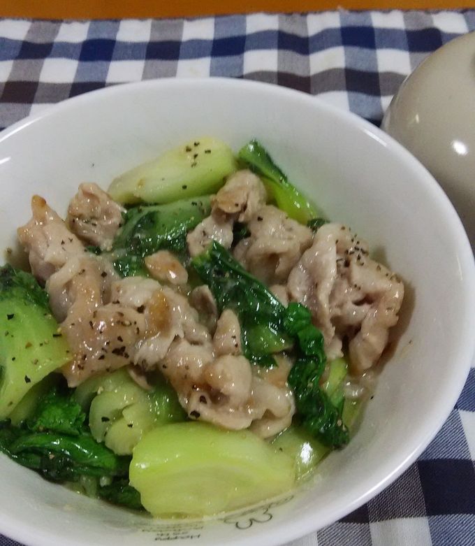 簡単☆豚肉と青梗菜のナンプラー炒め♪-レシピのメイン写真