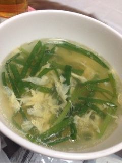 ニラ、たまごスープ♡-レシピのメイン写真