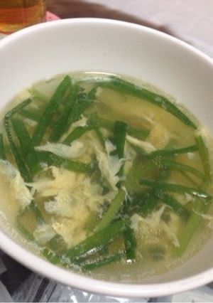 ニラ、たまごスープ♡-レシピのメイン写真