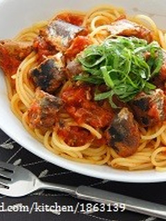 缶詰で超簡単♪イワシとトマトのパスタ-レシピのメイン写真