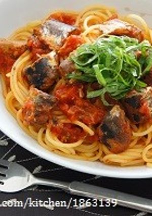 缶詰で超簡単♪イワシとトマトのパスタ-レシピのメイン写真