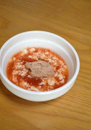 離乳食*中期～『トマトと豆腐のツナのせ』-レシピのメイン写真