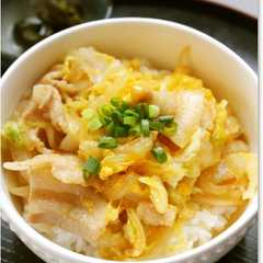 รูปของ 豚肉と白菜の卵丼