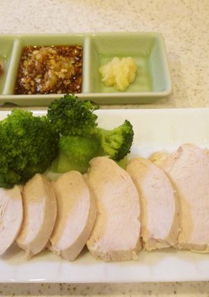 さっぱりボイルドチキン(ゆで鶏)-レシピのメイン写真