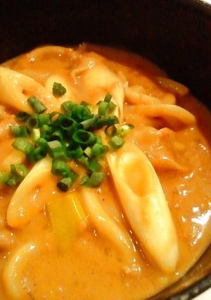 美味♪牛乳たっぷりクリーミーカレーうどん-レシピのメイン写真