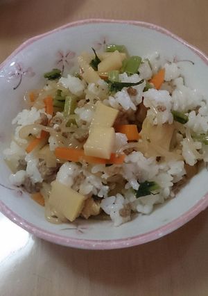 簡単!残り物でタケノコご飯♪-レシピのメイン写真